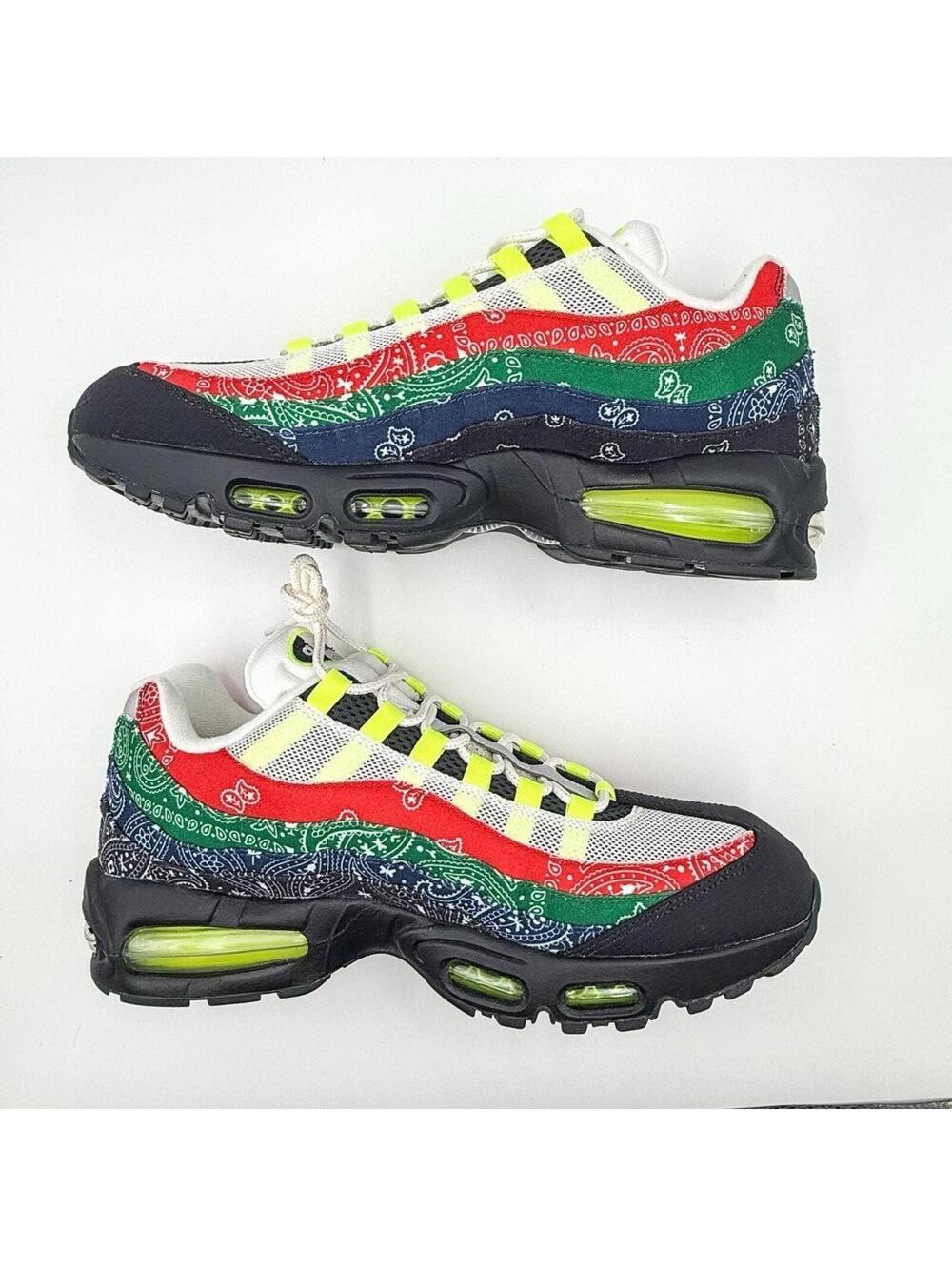 Nike Air Max 95 OG Paisley Neon Big Bubble Running Sneakers Mens Size 12 NWT - Picture 4 of 8